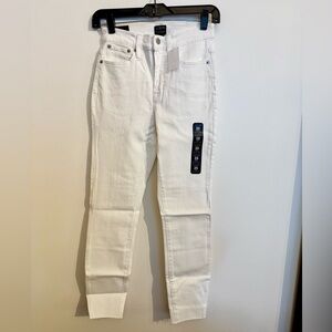 J Crew Outlet Signature High Waisted White Jean, size 25.